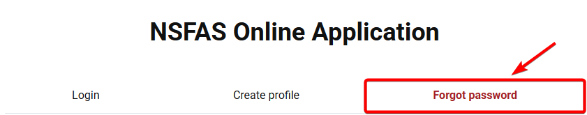 NSFAS Forgot Password